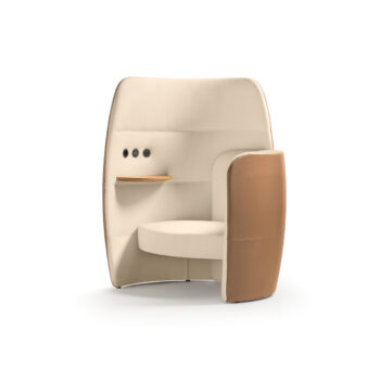 Fauteuil acoustique connecté avec support de travail - Only Ju