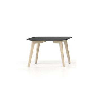 Table basse avec pietement en bois massif et plateau HPL - Nova Wood Basse