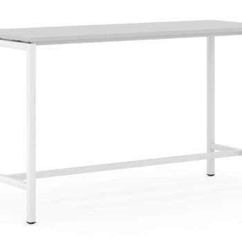 Table haute avec plateau mélaminé et pietement métal - Nova